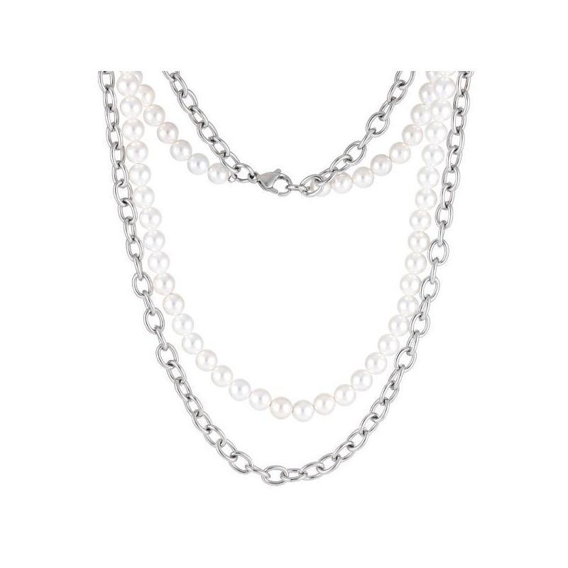 Teräs / helmikaulakoru NSS862 SS CHAIN WHITE-1
