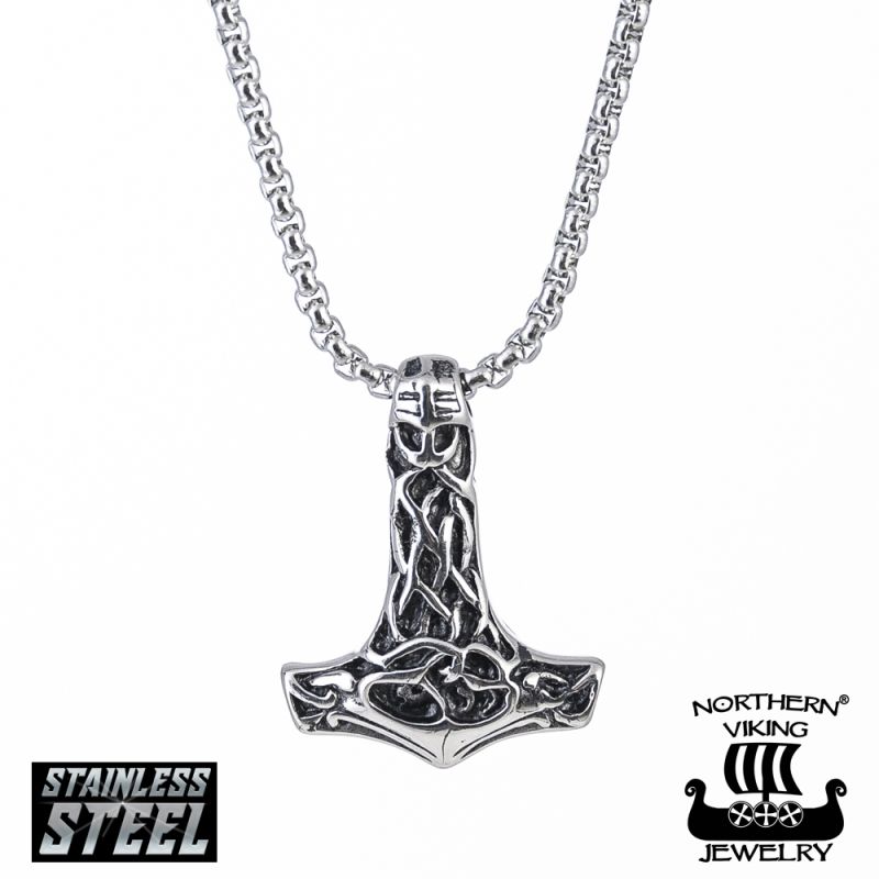 Northern Viking Jewelry Celtic Knot Thorin vasara kaulakoru 60 cm NVJRS013-1