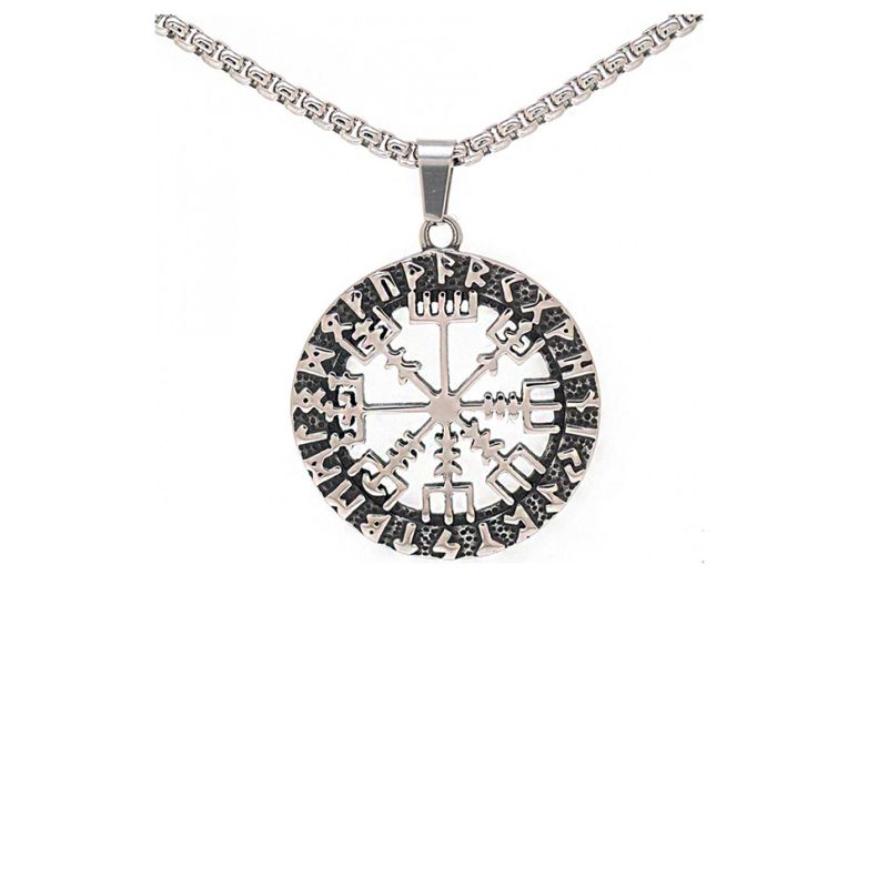 Northern Viking Jewelry Riimu Viikinkikompassi -kaulakoru 70cm NVJRS086-1