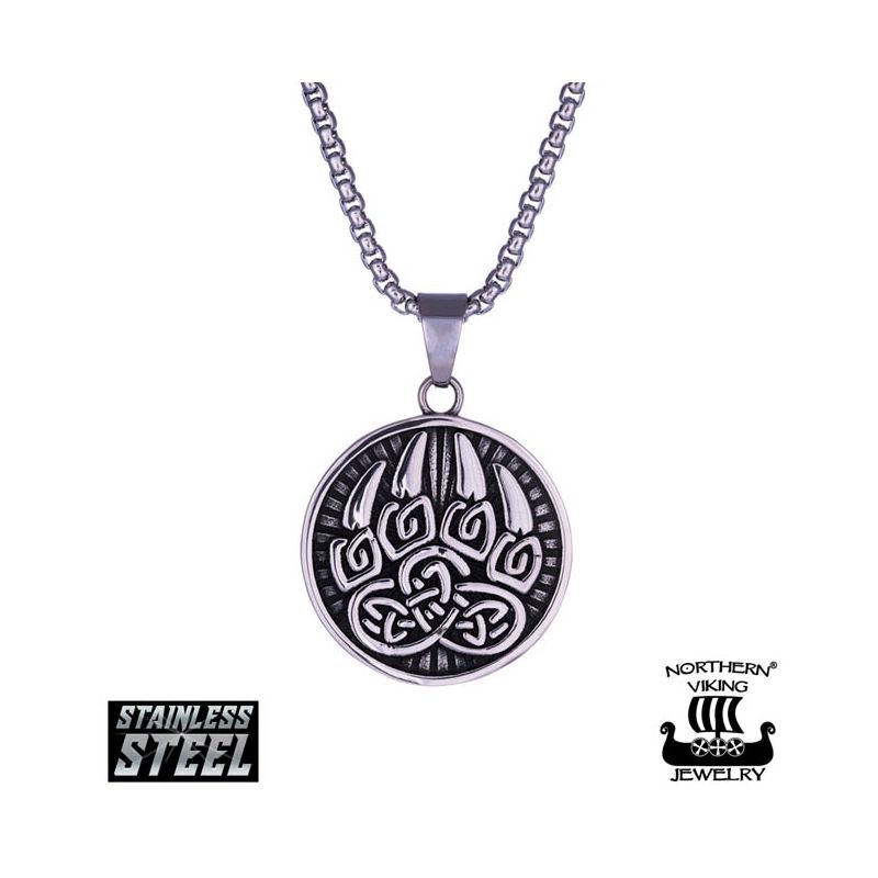 Northern Viking Jewelry Karhun Käpälä kaulakoru 55cm  NVJRS105-1