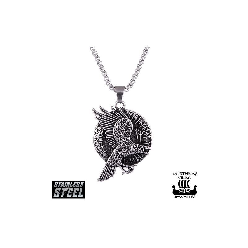 Northern Viking Jewelry Flying Raven -kaulakoru 60 cm NVJRS112-1