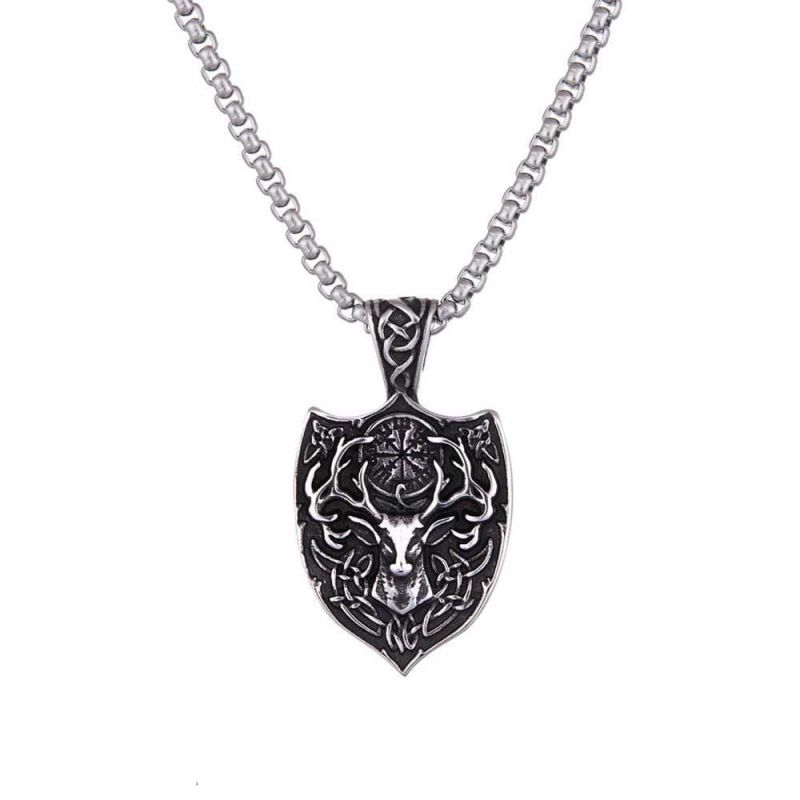 Northern Viking Jewelry Vegvisir Shield kaulakoru NVJRS114 50cm-1