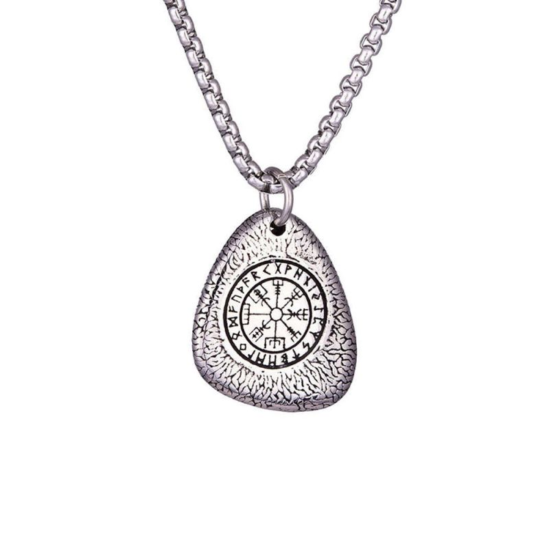 Northern Viking Jewelry Vegvisir Stone kaulakoru 50 cm NVJRS116-1