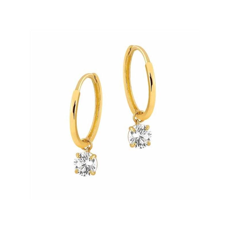 Kultaiset korvakorut 16 x 1,5 mm OT401088-CZ-R5-1