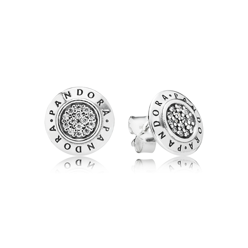 Pandora Hoop Logo Ohrringe 290559CZ-1