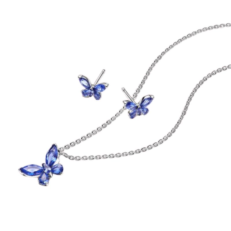 Pandora Timeless Butterfly Schmuckset, Blau
