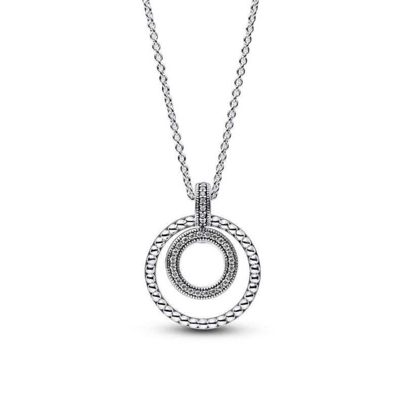 Pandora Signature Pave & Beads Necklace 392308C01-1