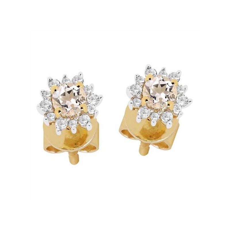 Brilliant Star Diamanten Ohrringe Morganite SAE04156 9K-1