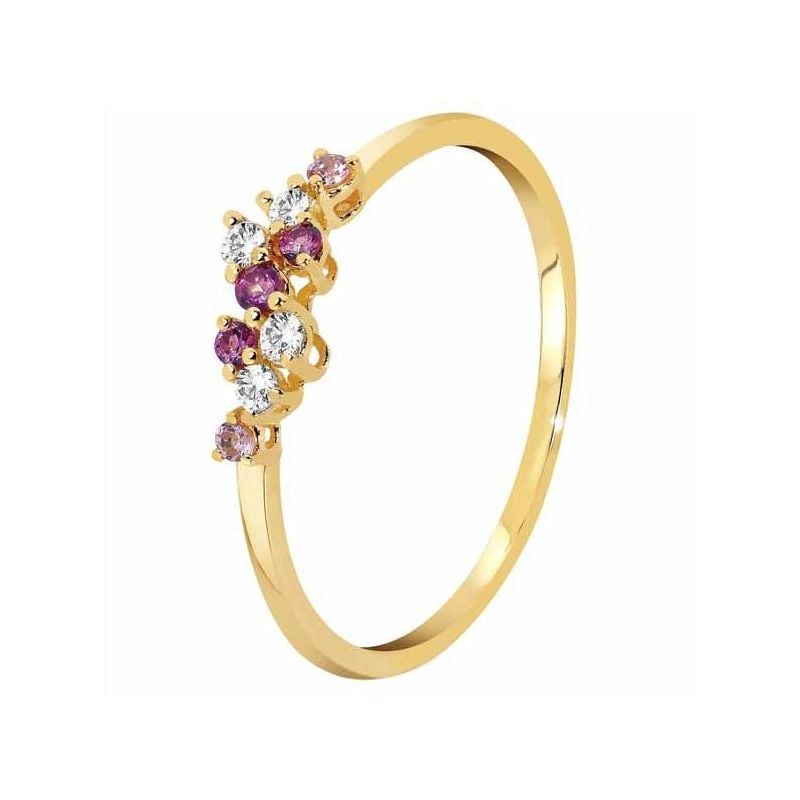 Diamantring / Morganit und Saphir SAR04596-1