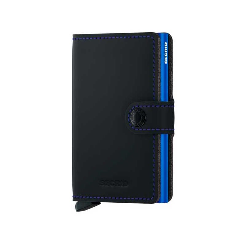 Secrid Miniwallet Matte Black & Blue MM-BLACK&BLUE-1