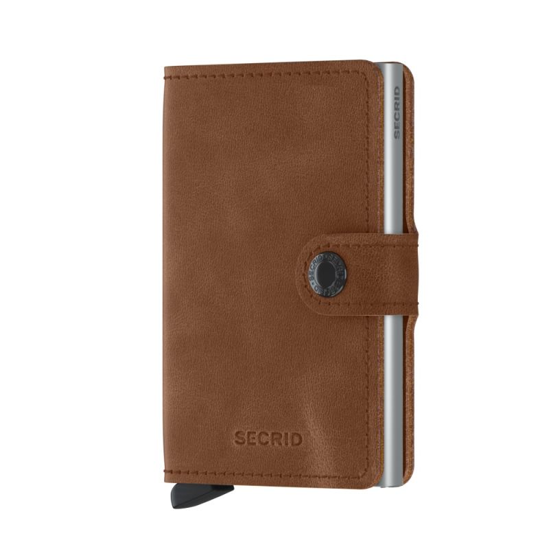 Secrid Miniwallet Vintage Cognac Silver MV-COGNAC-SILVER-1