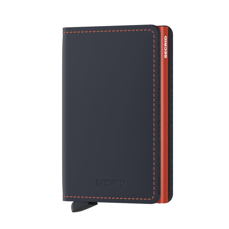 Secrid Slimwallet Matte Night Blue & Orange SM-NIGHT-BLUE & ORANGE-1