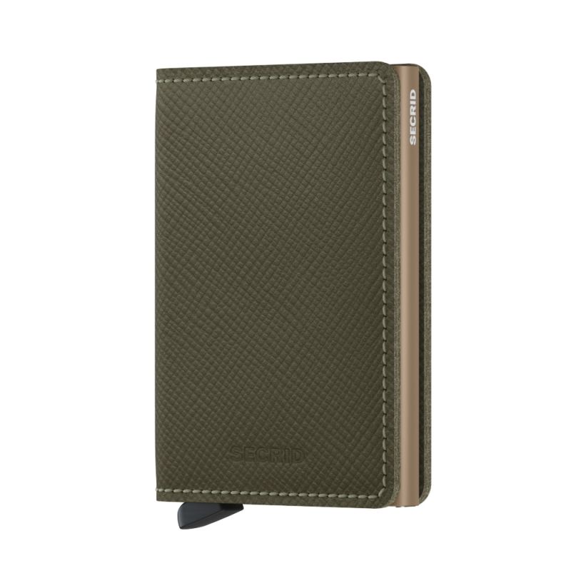 Secrid Slimwallet Saffiano Olive SSA-OLIVE-1