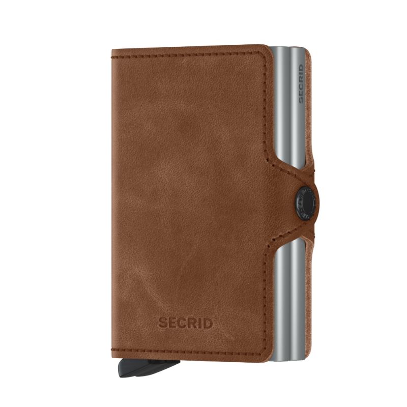 Secrid Twinwallet Vintage Cognac Silver TV-COGNAC-SILVER-1