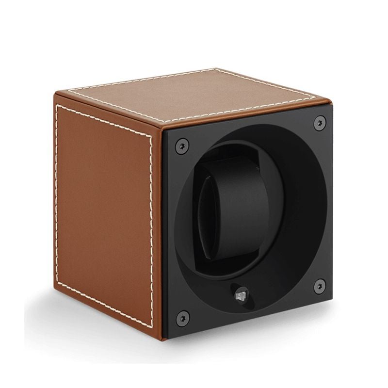 SwissKubik Masterbox Leather Cognac kellonpyöritin SK01.CV002-21