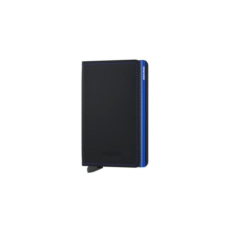 Secrid Slimwallet Matte Black & Blue SM-Black & Blue