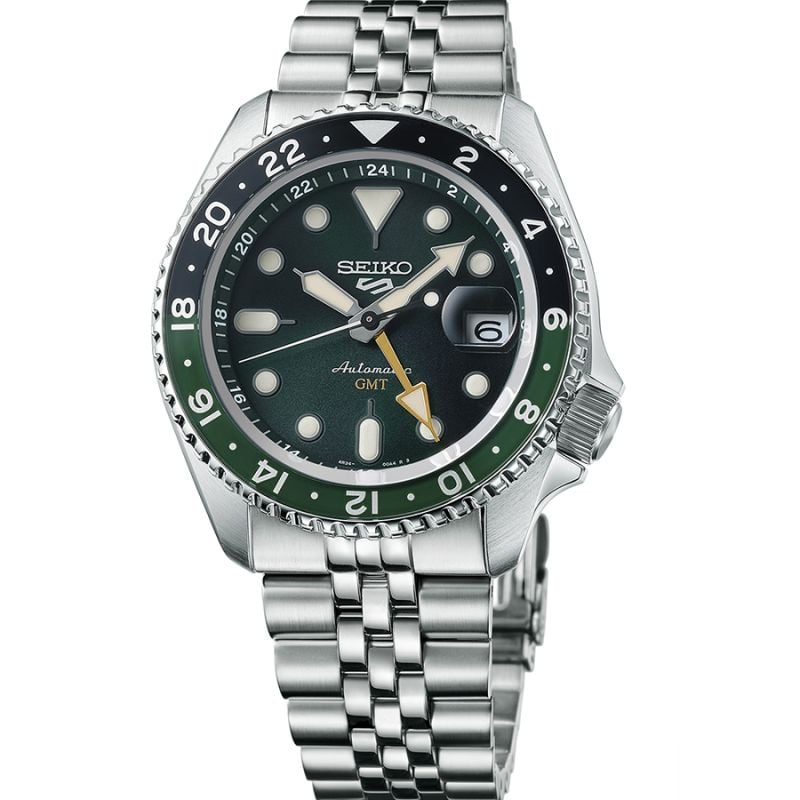 Seiko 5 Sports SKX GMT "Bi-Colour Green" Automatic SSK035K1-1