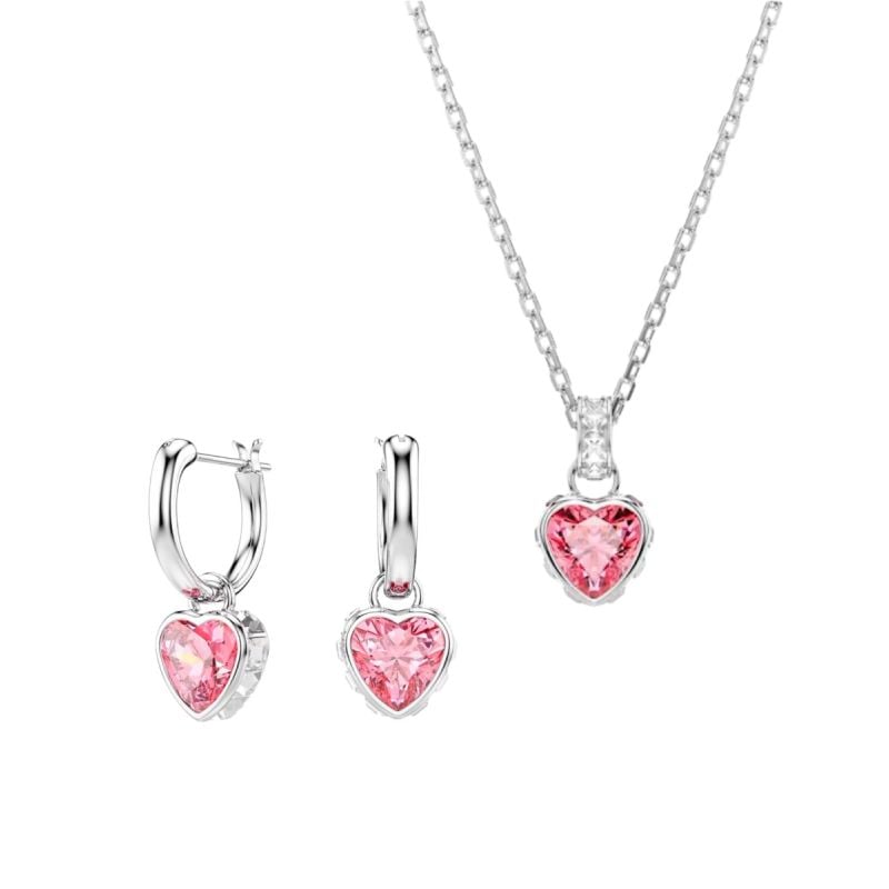 Swarovski Chroma korusetti, vaaleanpunainen sydän
