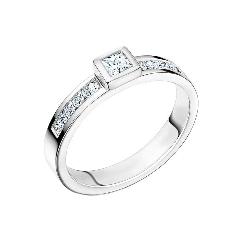 Schalins Tobago 0,55ct,  Weißes Gold-28