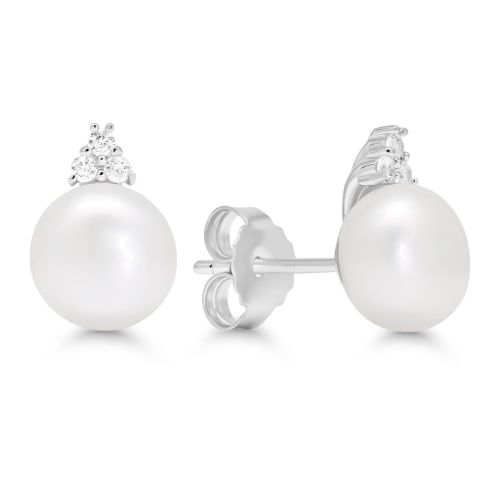 Pearl Earrings with Zircons BOL-E3050ZP