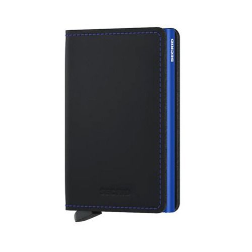 Secrid Slimwallet Matte Black & Blue SM-Black & Blue