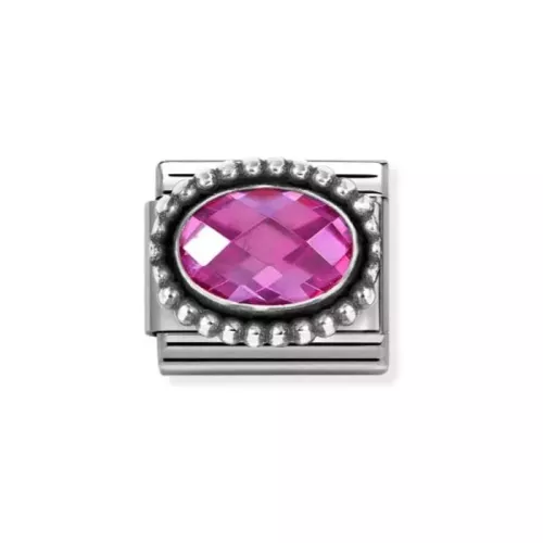 Nomination Classic Faceted Oval Fuchsia pala 330607/030