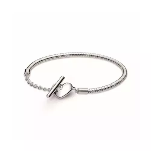 Pandora Moments Engravable Heart T-Bar Armband 18 cm 599285C00