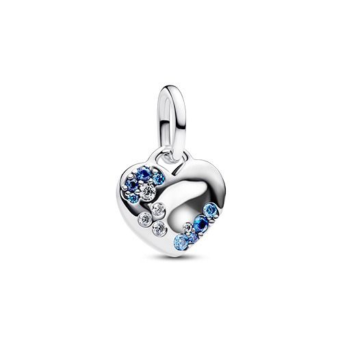Pandora Blue Glitter Engravable Heart hela 793932C01