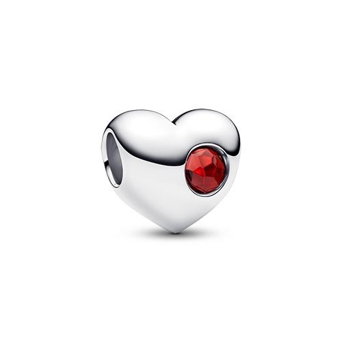 Pandora Engravable Red Stone Heart hela, tammikuu 794161C01