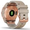 Garmin Fenix 7S, Sapphire Solar, Ruusukullan värinen titaani ja kalkkikiven värinen nahkahihna 010-02539-35-3