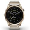 Garmin Fenix 7S Sapphire Solar, Vaalean kullan värinen titaani ja meleerattu kermanvärinen nailonhihna 010-02539-39-7