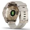 Garmin Fenix 7S Sapphire Solar, Vaalean kullan värinen titaani ja meleerattu kermanvärinen nailonhihna 010-02539-39-5