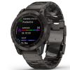 Garmin Fenix 7 Sapphire Solar, Hiilenharmaa DLC-titaani ja hiilenharmaa ilmastoitu DLC-titaanihihna 010-02540-39-4