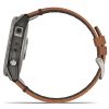Garmin Fenix 7X Sapphire Solar, Titaani ja ruskea nahkahihna 010-02541-19-8
