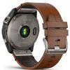 Garmin Fenix 7X Sapphire Solar, Titaani ja ruskea nahkahihna 010-02541-19-9