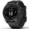 Garmin fēnix 7S Pro - Sapphire Solar Edition Hiilenharmaa DLC-pinnoitettu titaani ja musta ranneke 010-02776-11-1