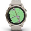 Garmin fēnix 7S Pro - Sapphire Solar Edition Pehmeän kullansävyinen ruostumaton teräs ja vaalean hiekanvärinen ranneke 010-02776-15-2