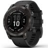 Garmin fēnix 7 Pro - Sapphire Solar Edition Hiilenharmaa DLC-pinnoitettu titaani ja musta ranneke 010-02777-11-1