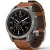 Garmin fēnix 7 Pro - Sapphire Solar Edition Titaani ja kastanjanruskea nahkaranneke 010-02777-30-3