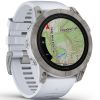 Garmin epix Pro (Gen 2) Sapphire Edition  51 mm Titaani, luonnonvalkoinen silikoniranneke 010-02804-11-1