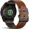 Garmin epix Pro (Gen 2) Sapphire Edition  51 mm Hiilenharmma DLC-pinnoitettu titaani, kastanjanruskea nahkahihna 010-02804-30-1