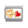 Nomination Classic Double Red & Gold Heart 030283/32