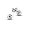 Valkokultaiset pallokorvakorut 3 mm 100211W-1