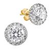 Golden  Zucht Ohrringe JE95580-CZ-YW-WPL-1