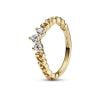 Pandora Ring Stackable Regal Swirl Tiara 14k gold-plated sormus 162232C01-1