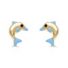 Gold Ohrringe, Delfin 172441sin-1
