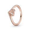 Pandora Rose Sparkling Wishbone Heart sormus 189302C01-9