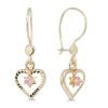 Gold Ohrringe, Herz 23-1002pink-1