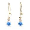 Gold Ohrringe, Blau  23-1003aqua-1