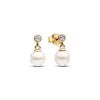 Pandora Treated Freshwater Cultured Pearl & Stone Drop korvakorut 263153C01-1